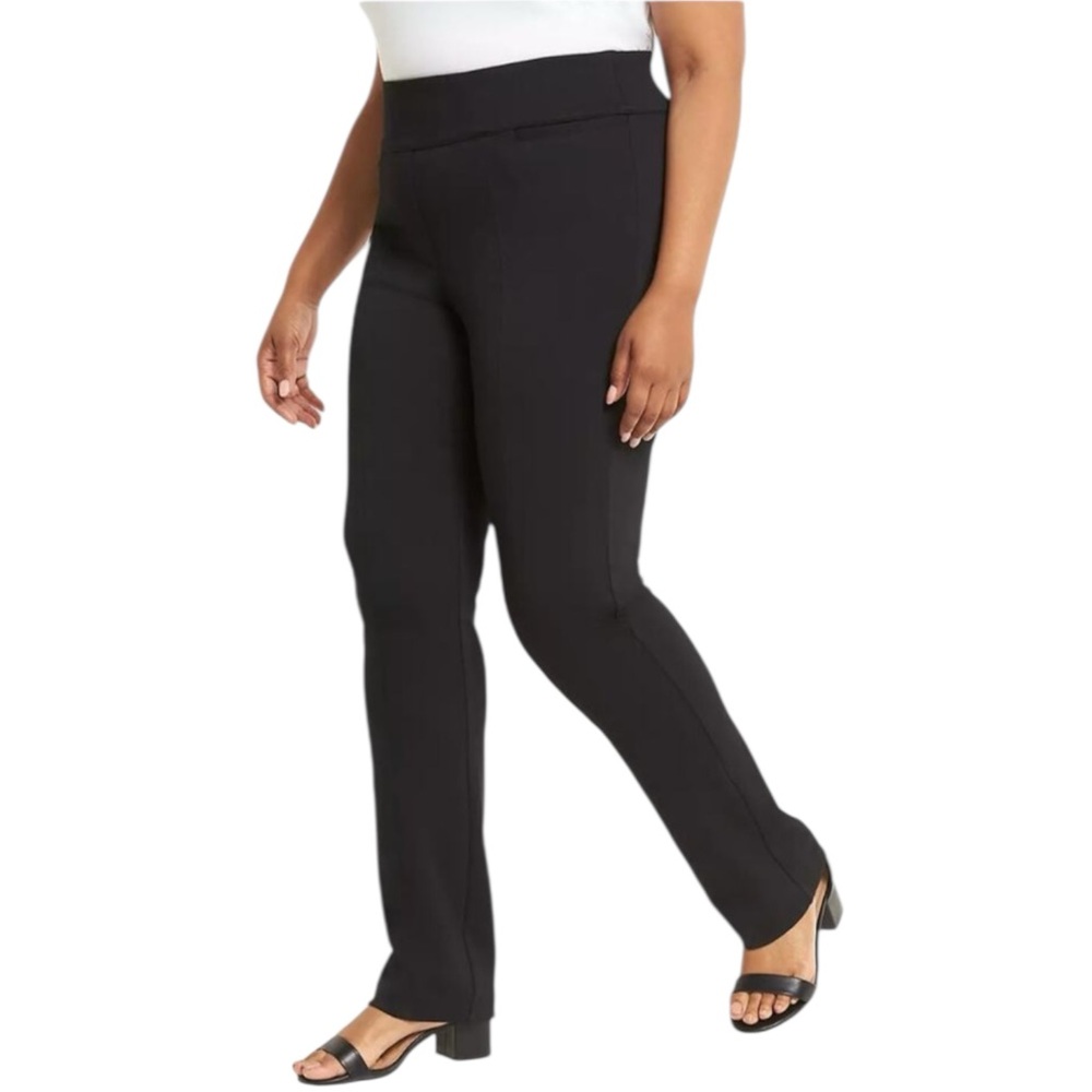 LANE BRYANT Elegant Shimmer Ponte Dress Pants in Black Size 18PETITE -- NWT
